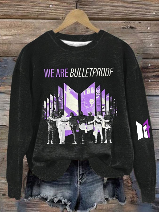 🔥Buy 3 Get 15% Off🔥Women's K-pop World Tour Printed Long-Sleeve Sweatshirt
