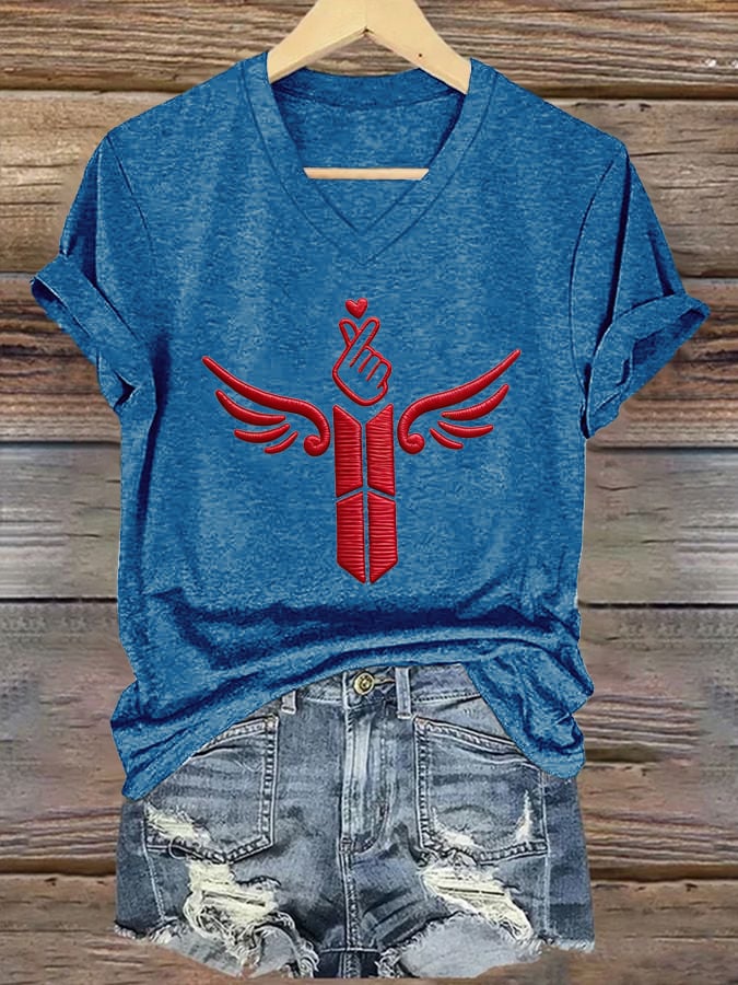 🔥Buy 3 Get 15% Off🔥Women's K-pop Print Short-sleeved T-shirt