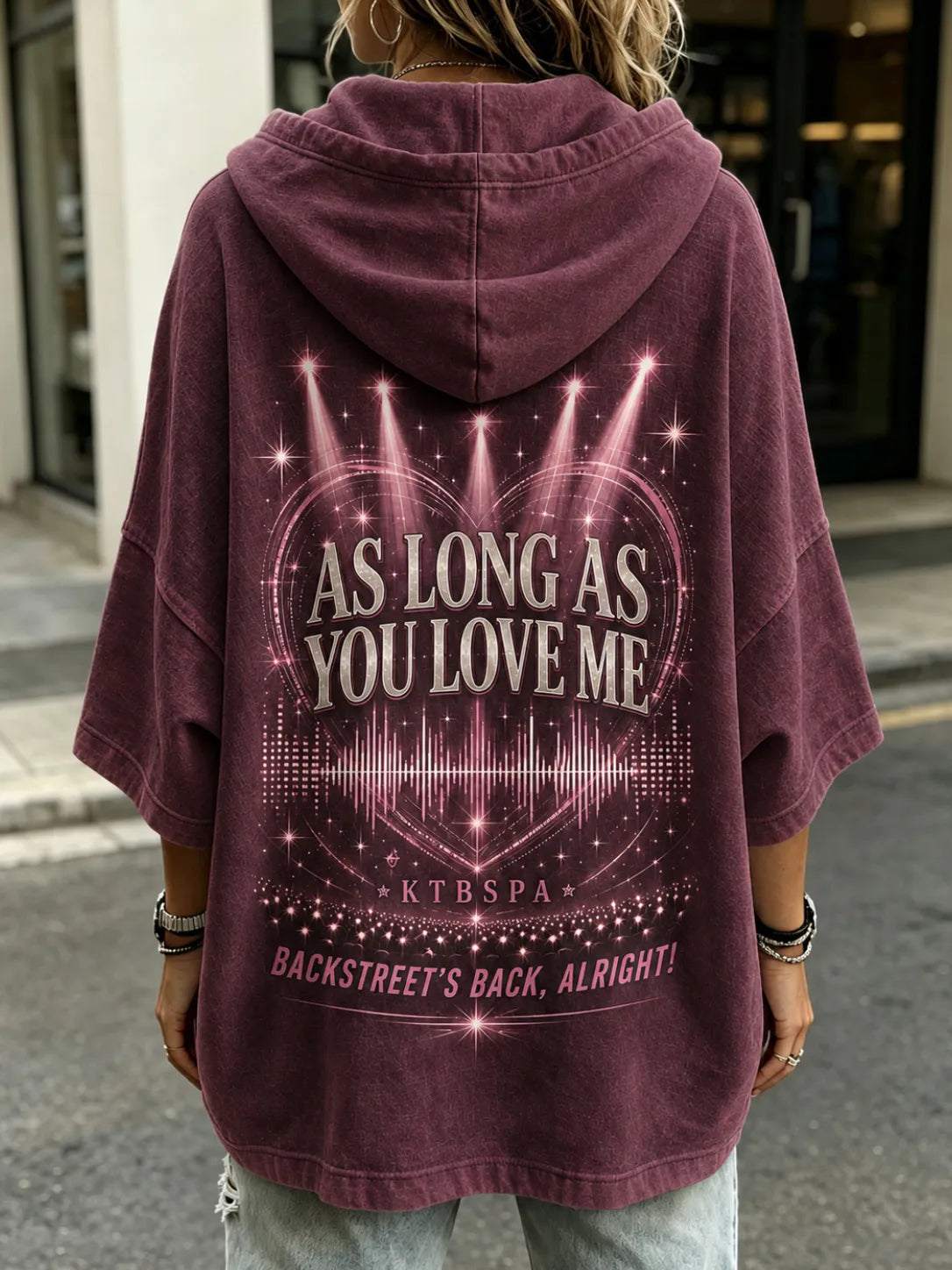 Damen-Hoodie mit Musik-Kunstdruck