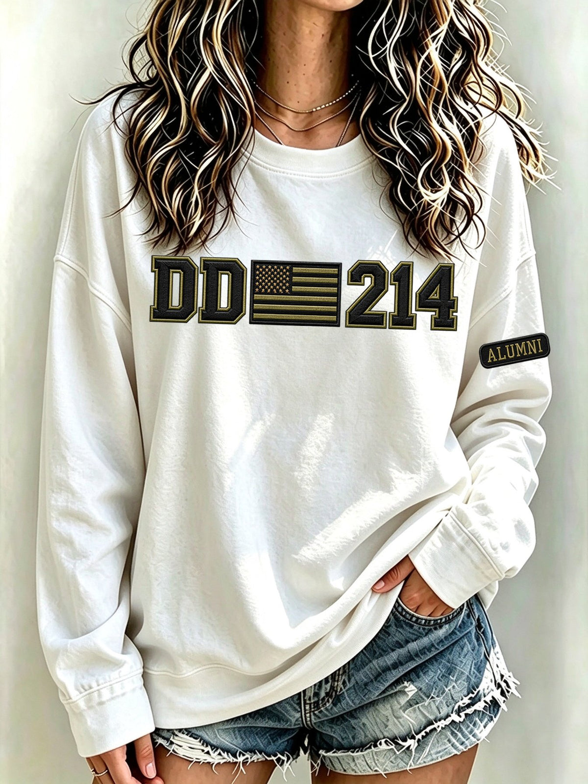Women's Veteran DD-214 Print Casual Top