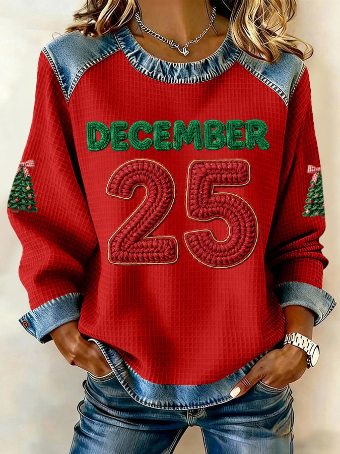 🦌Buy 3 Get 15% Off🦌Women's December 25 Christmas Print Casual Sweatshirt