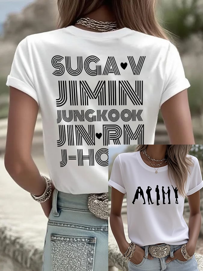 🔥Buy 3 Get 15% Off🔥Women's BTS Fan Print Short-Sleeve T-Shirt
