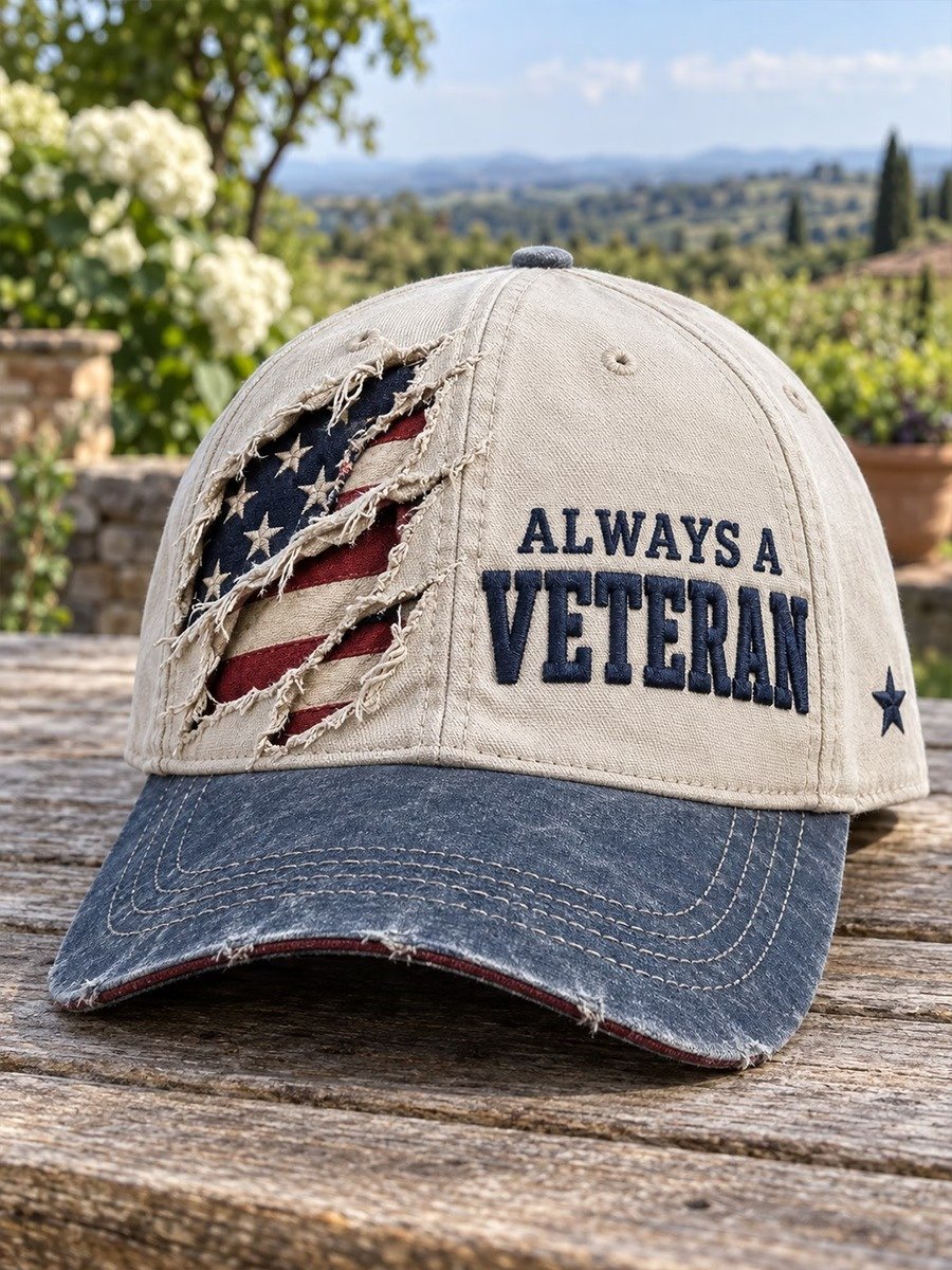 Unisex U.S. Veterans Printed Baseball Cap - Digital Printing