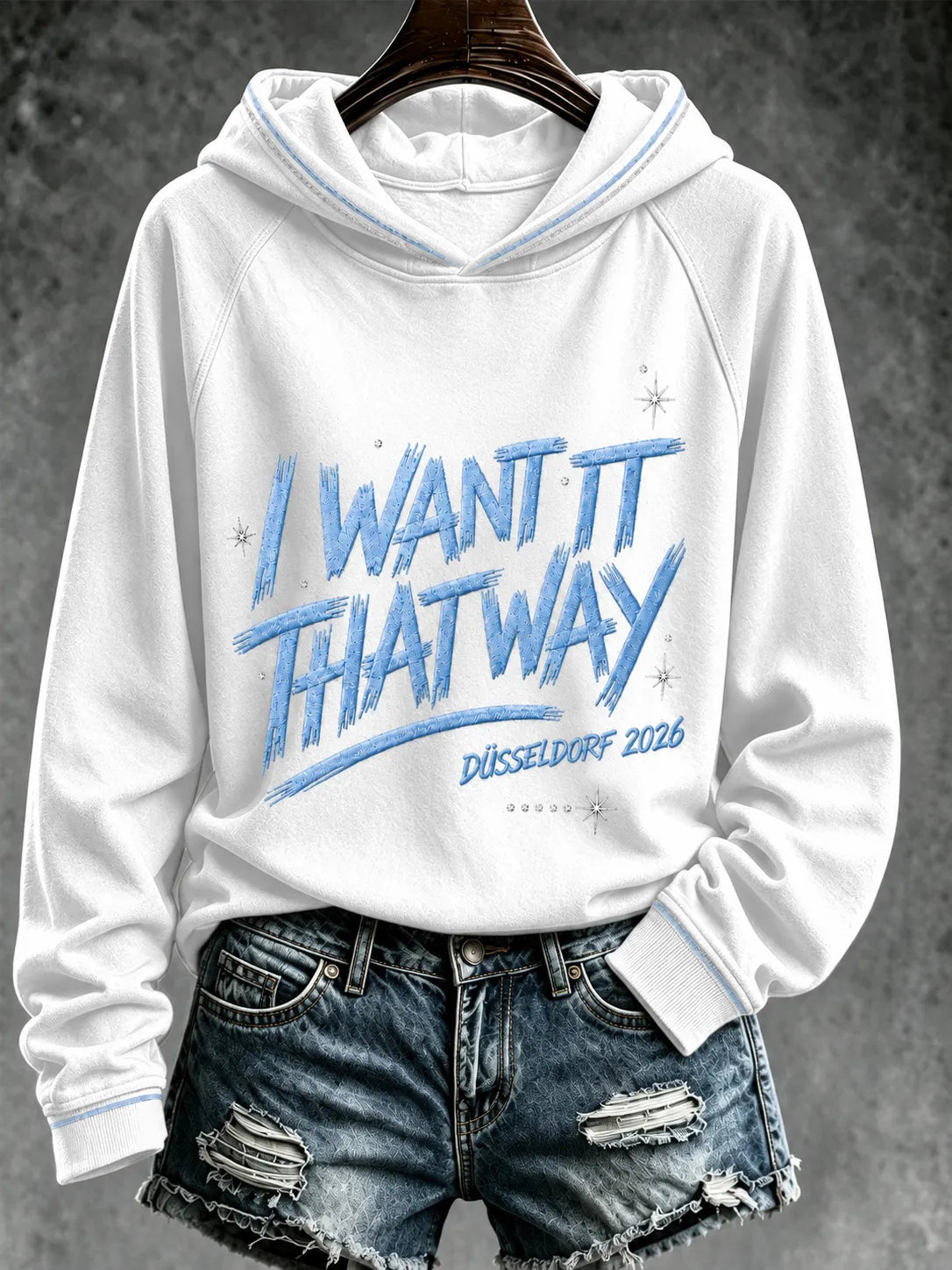 Retro-Hoodie mit Musik-Kunstdruck