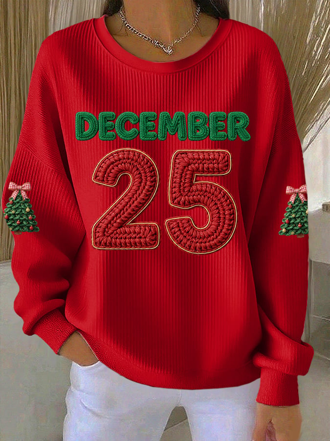 🦌Buy 3 Get 15% Off🦌Women's December 25 Christmas Print Casual Sweatshirt