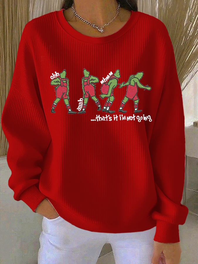 🦌Buy 3 Get 15% Off🦌Women's Retro That'S It I'M Not Going Print Round Neck Sweatshirt