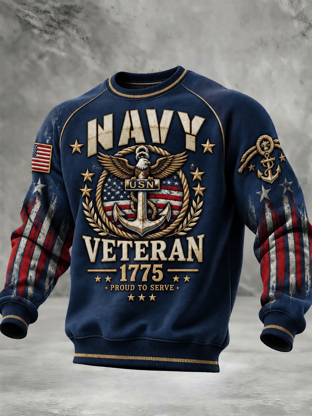 Men's U.S. Veterans Day Printed Sweatshirt