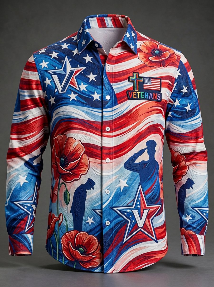 Men's U.S Veterans Day Long-Sleeve Shirt