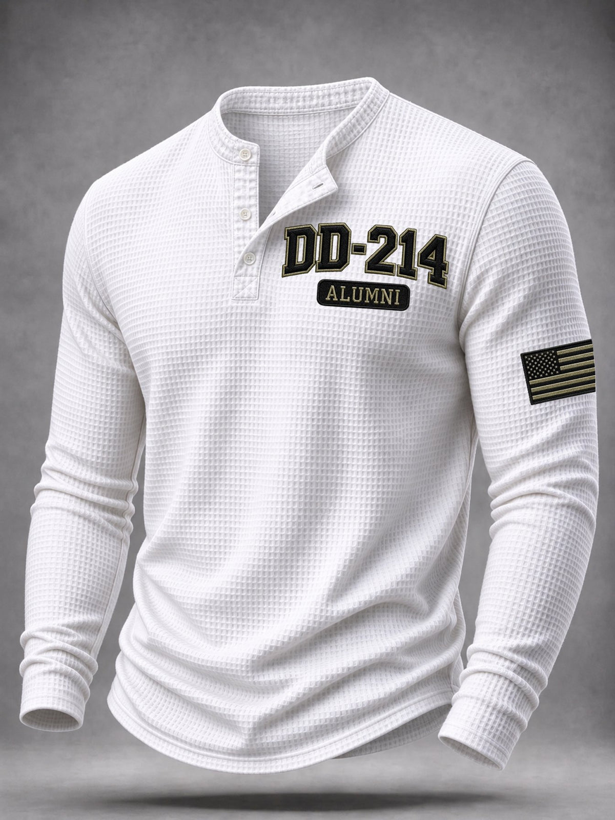 Men's Veteran Pride DD-214 Printed Waffle Knit Top