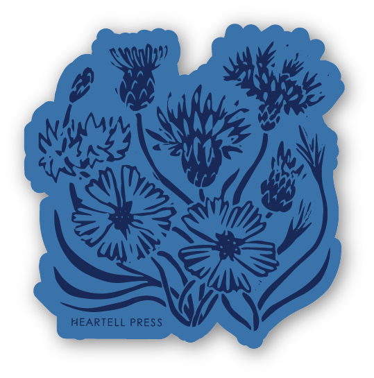 Cornflowers Ecofriendly Sticker