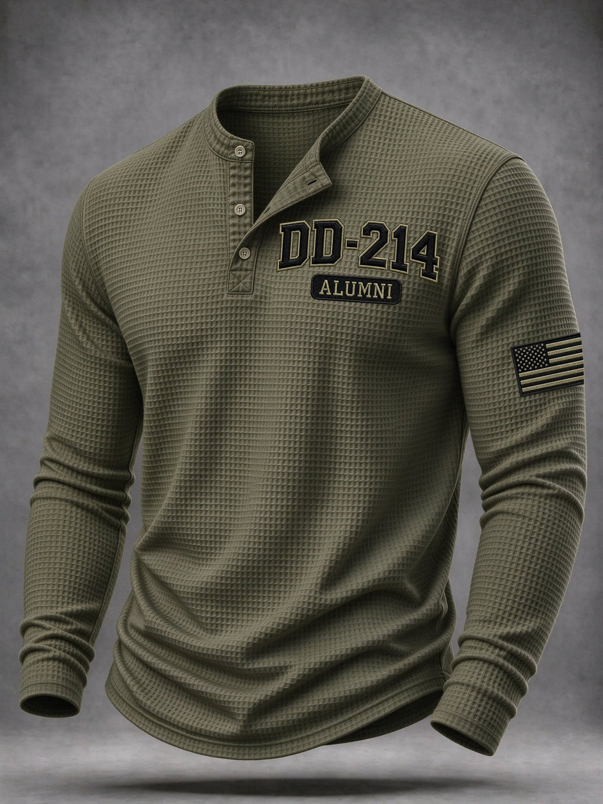 Men's Veteran Pride DD-214 Printed Waffle Knit Top