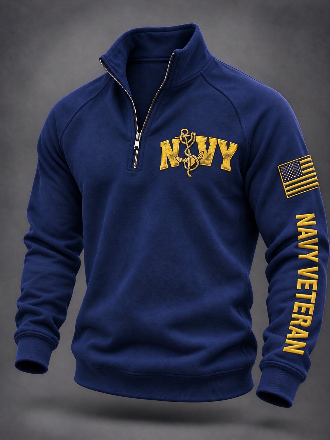 Men's Casual Printed Zip-Up Sweatshirt