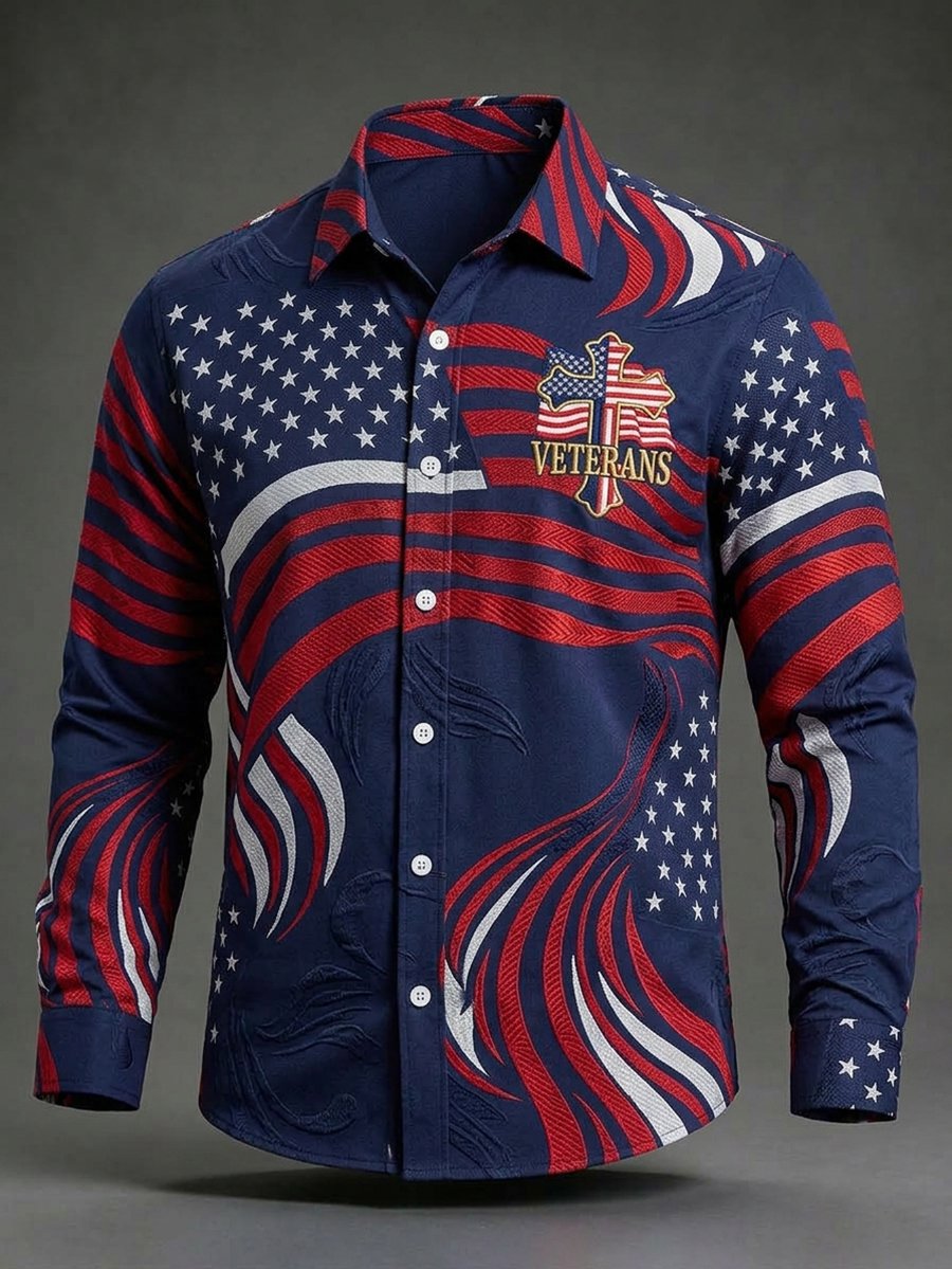 Men's U.S Veterans Day Long-Sleeve Shirt