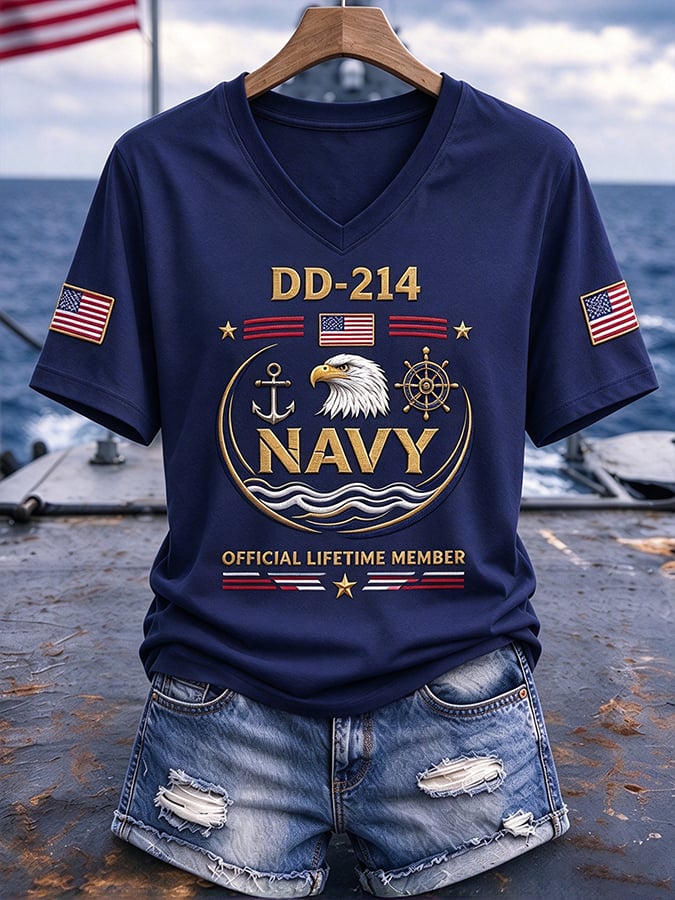 Retro US Navy Printed Top