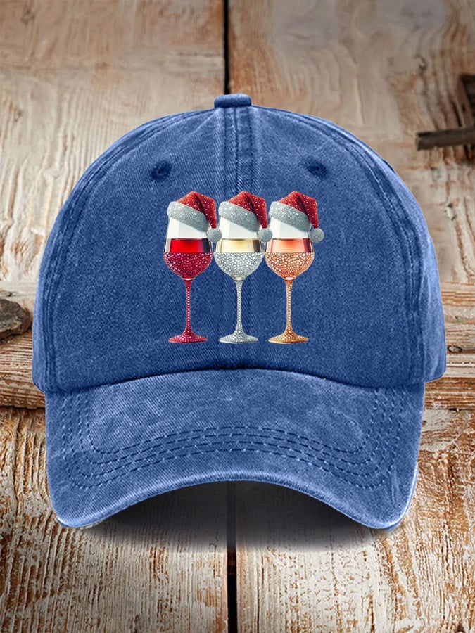 🦌Buy 3 Get 15% Off🦌Unisex Christmas Red Wine Glass Print Hat