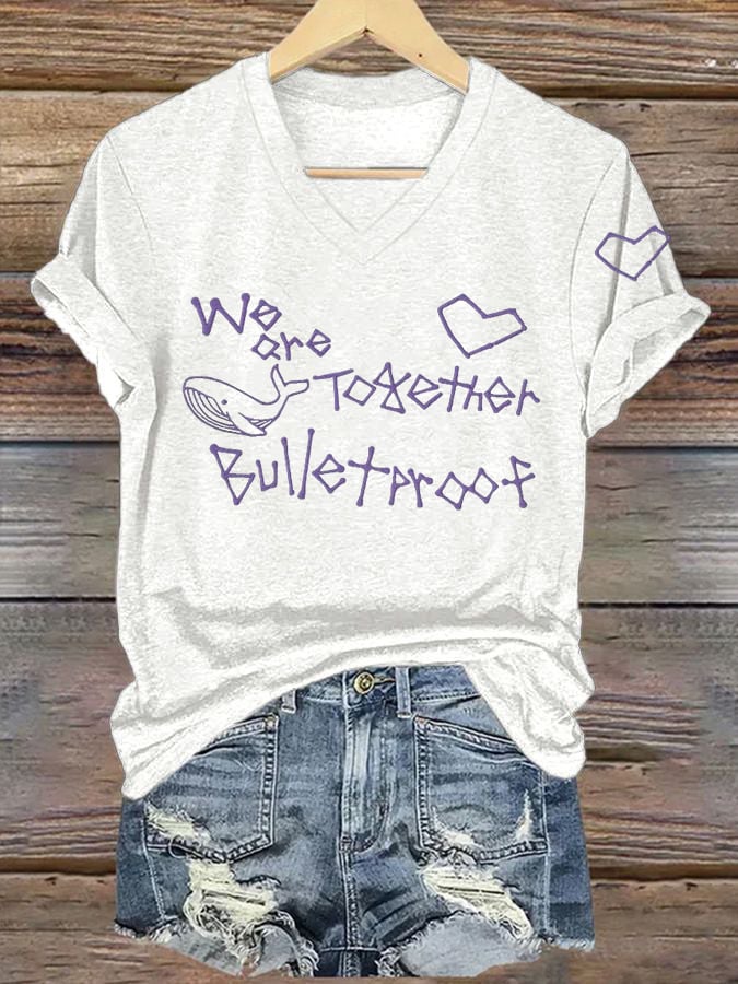 Women's K-pop Print Short-sleeved T-shirt
