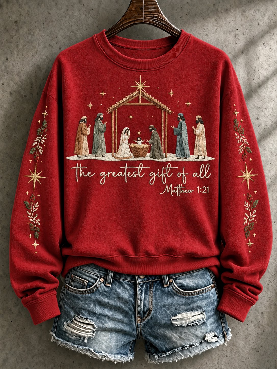 Women's Retro Christmas Print Hoodie
