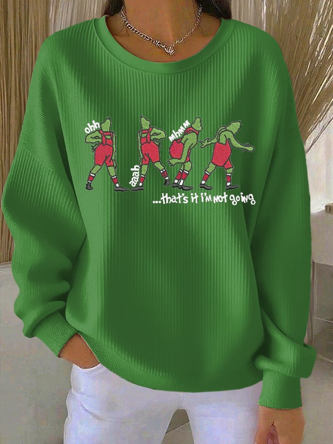 🦌Buy 3 Get 15% Off🦌Women's Retro That'S It I'M Not Going Print Round Neck Sweatshirt
