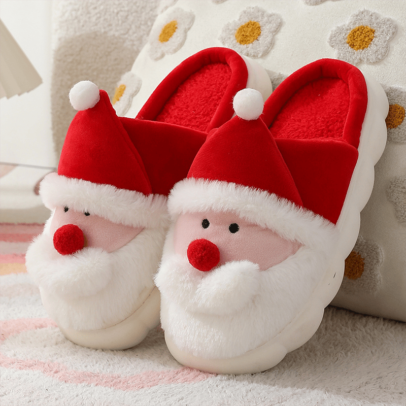 🦌Buy 3 Get 15% Off🦌Unisex Fashionable Home Santa Warm Thick-Soled Soft-Soled Plush Slippers