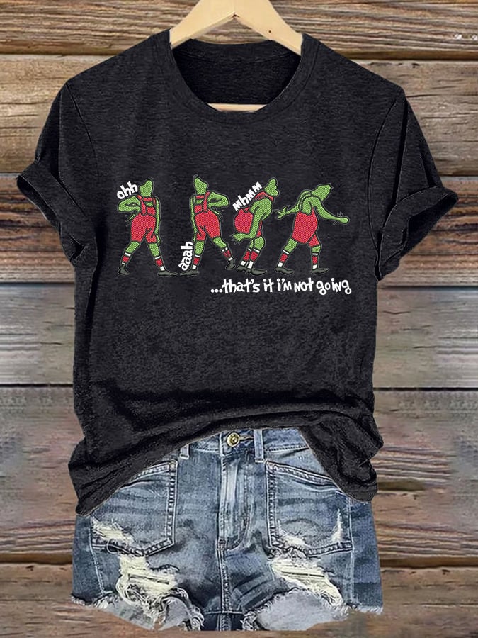 🦌Buy 3 Get 15% Off🦌Women's Retro That'S It I'M Not Going Print T-Shirt