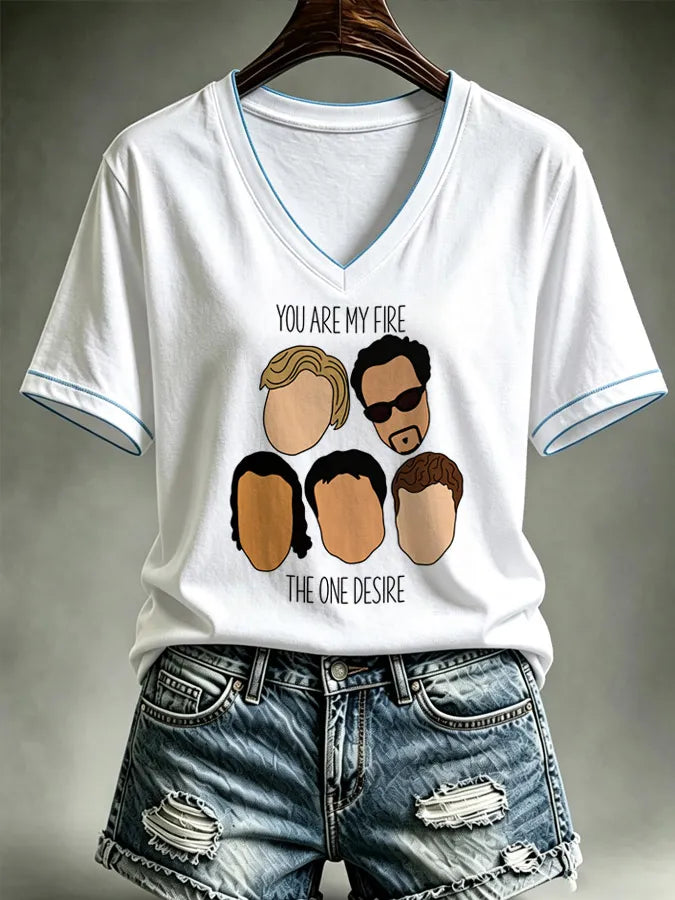 Bedrucktes Damen-T-Shirt für Tourneemusik