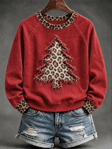 Women's Christmas Comfortable Raglan Sleeve Crew Neck Sweatshirt
