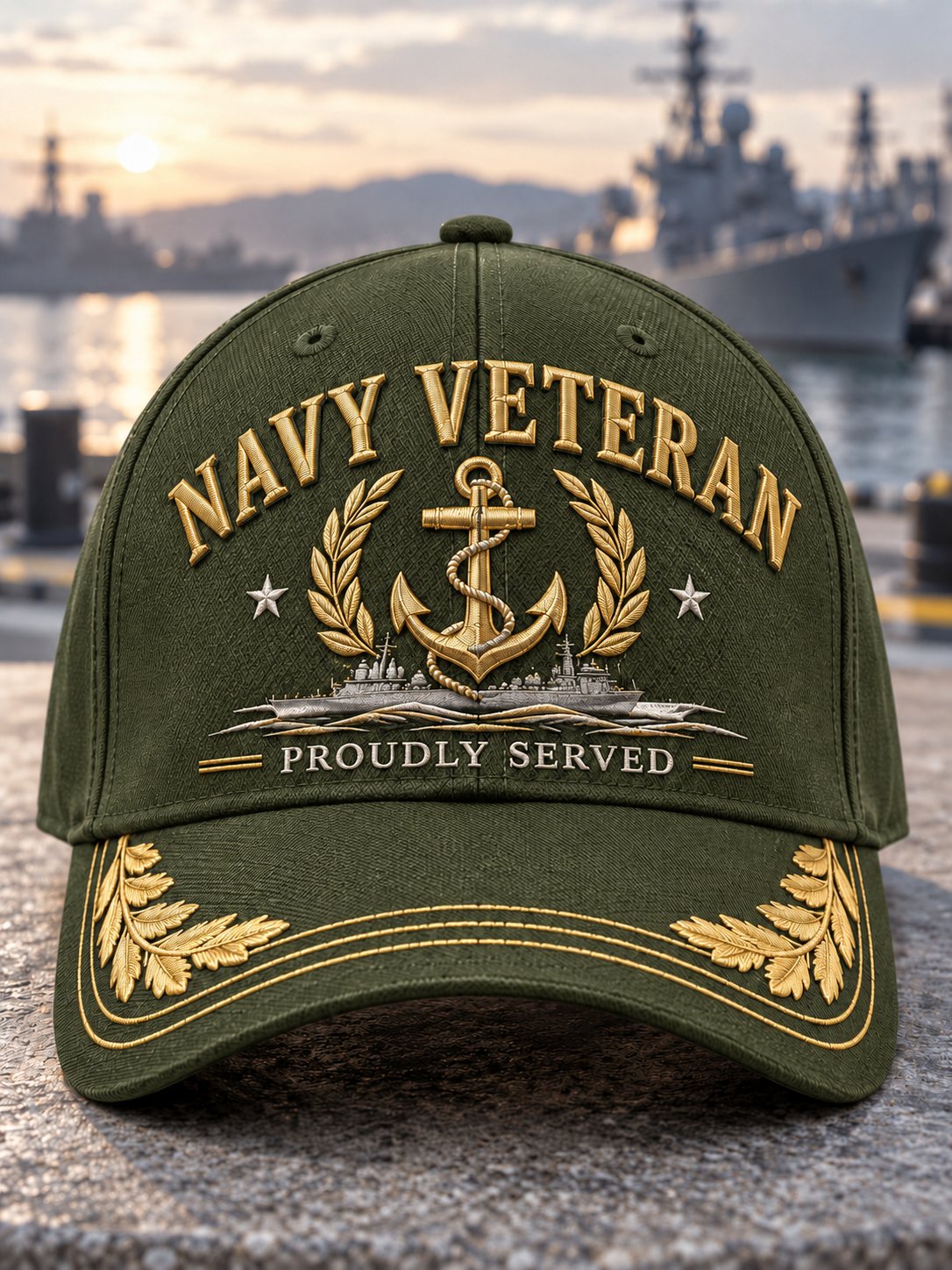 Unisex Retro Veteran Art Print Hat