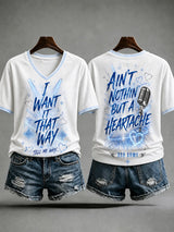 Damen-T-Shirt mit Musik-Kunstdruck