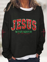 🦌Buy 3 Get 15% Off🦌Women's Jesus the Reason For The Season Printed Sweatshirt