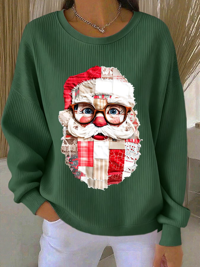🦌Buy 3 Get 15% Off🦌Women's Santa Claus Print Casual Sweatshirt