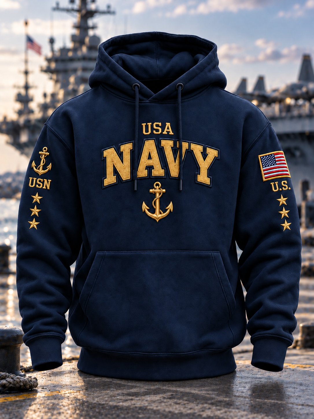 Men's U.S. Veterans Printed Hoodie