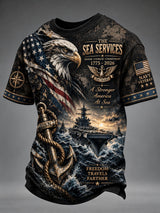 Men's US Navy Printed  T-Shirt