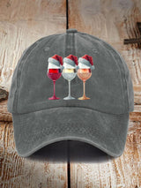 🦌Buy 3 Get 15% Off🦌Unisex Christmas Red Wine Glass Print Hat