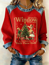 Women's From The Windows To The Walls I'M About To Deck These Halls Print Casual Sweatshirt