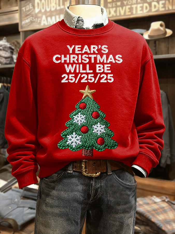 🔥Buy $69 save 10%🔥Men's Retro This Christmas 25/25/25 In 2025 Years Print Sweatshirt