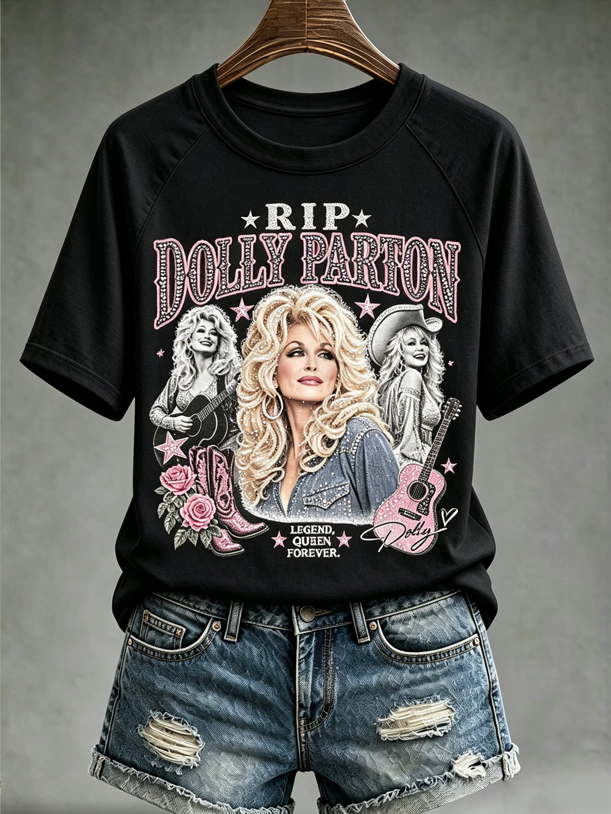 Women's Music-Themed Graphic Casual Top