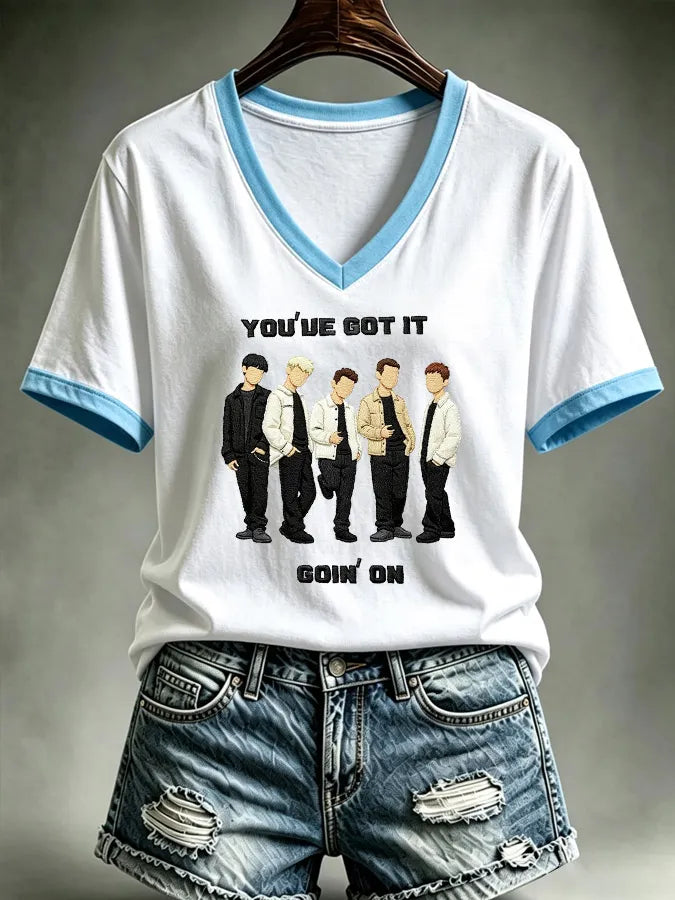 Bedrucktes Damen-T-Shirt für Tourneemusik