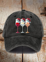 🦌Buy 3 Get 15% Off🦌Unisex Christmas Red Wine Glass Print Hat