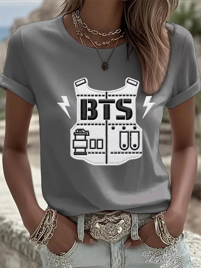 🔥Buy 3 Get 15% Off🔥Women's K-pop Print Short-sleeved T-shirt
