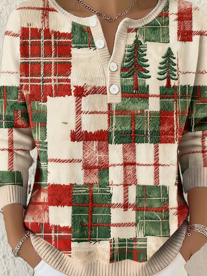 🦌Buy 3 Get 15% Off🦌Women's Casual Printed Knit Top