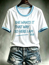 Bedrucktes Damen-T-Shirt für Tourneemusik