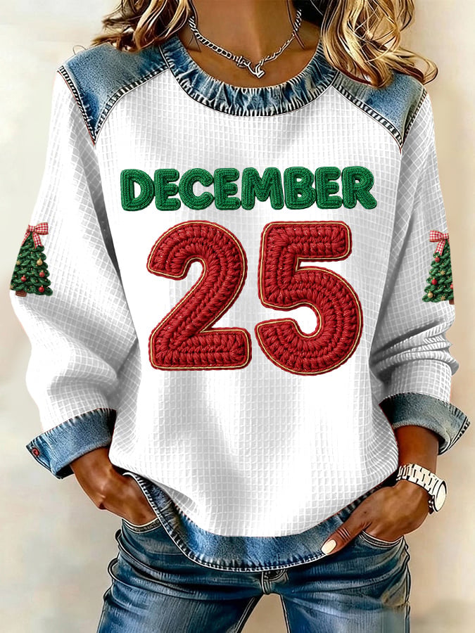 🦌Buy 3 Get 15% Off🦌Women's December 25  Christmas Print Casual Sweatshirt