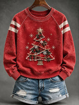 Women's Christmas Comfortable Raglan Sleeve Crew Neck Sweatshirt