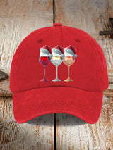 🦌Buy 3 Get 15% Off🦌Unisex Christmas Red Wine Glass Print Hat