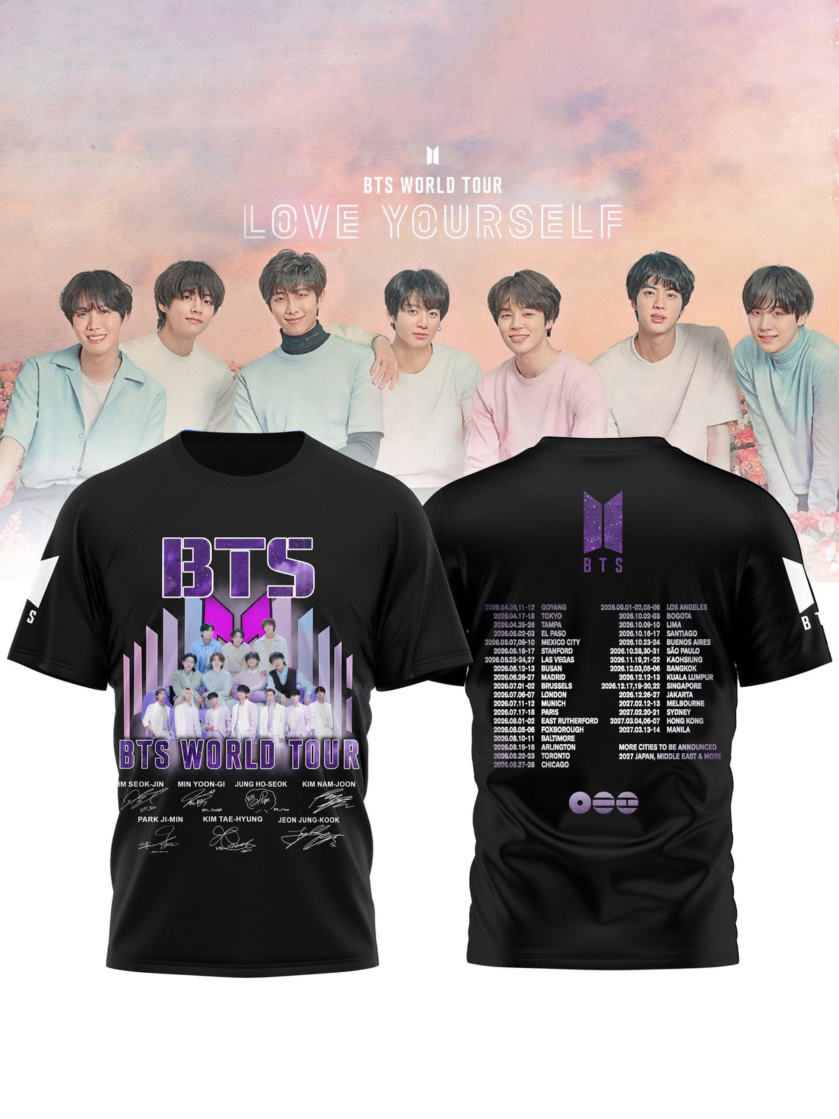 🔥Buy 3 Get 15% Off🔥Men's 2026 Music Tour Print Short-Sleeve T-Shirt