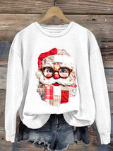 🦌Buy 3 Get 15% Off🦌Retro Santa Claus Print Sweatshirt