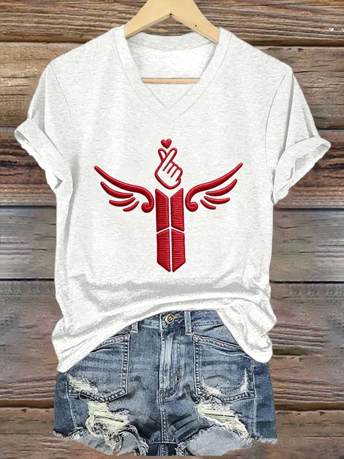 🔥Buy 3 Get 15% Off🔥Women's K-pop Print Short-sleeved T-shirt
