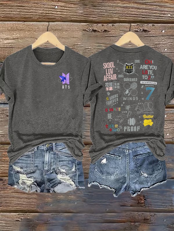 🔥Buy 3 Get 15% Off🔥Women's K-pop  Print Casual T-Shirt