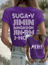 🔥Buy 3 Get 15% Off🔥Women's BTS Fan Print Short-Sleeve T-Shirt