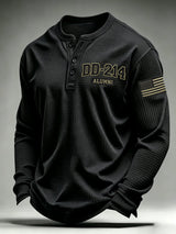Men's Veteran Pride DD-214 Printed Waffle-Knit Top